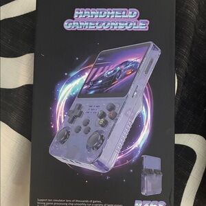 Sleek Purple Handheld Game Console